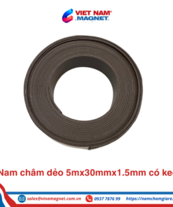 Nam châm dẻo 5mx30mmx1.5mm có keo