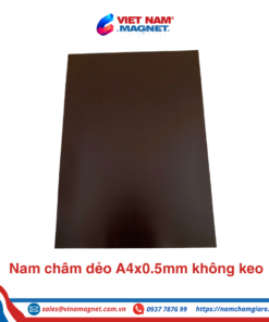 Nam châm dẻo A4x0.5mm không keo màu đen