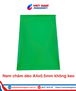 Nam châm dẻo A4x0.5mm không keo màu xanh lá