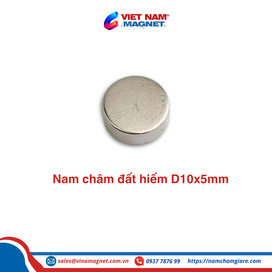Nam châm đất hiếm D10x5mm